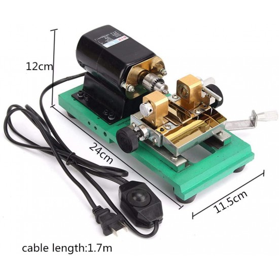 QWERTOUY 300W CNC Mini Lathe Machine Tools DIY Woodworking Buddha Pearl Grinding Polishing Beads Wood Lathe Drill Rotary Tool 110V