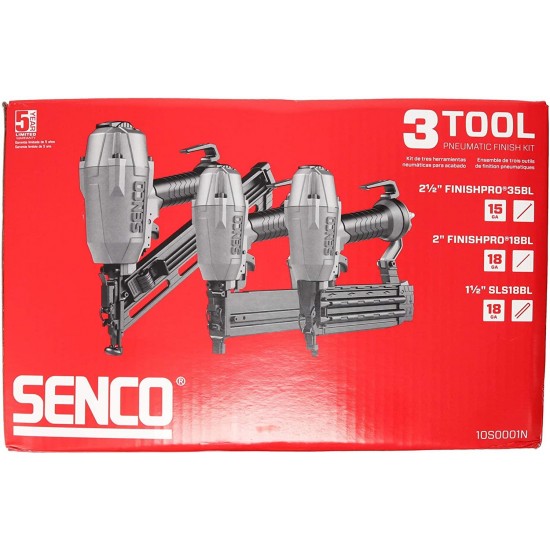 SENCO 1Y0060N FinishPro 3-Tool Nailer and Stapler Combo Kit